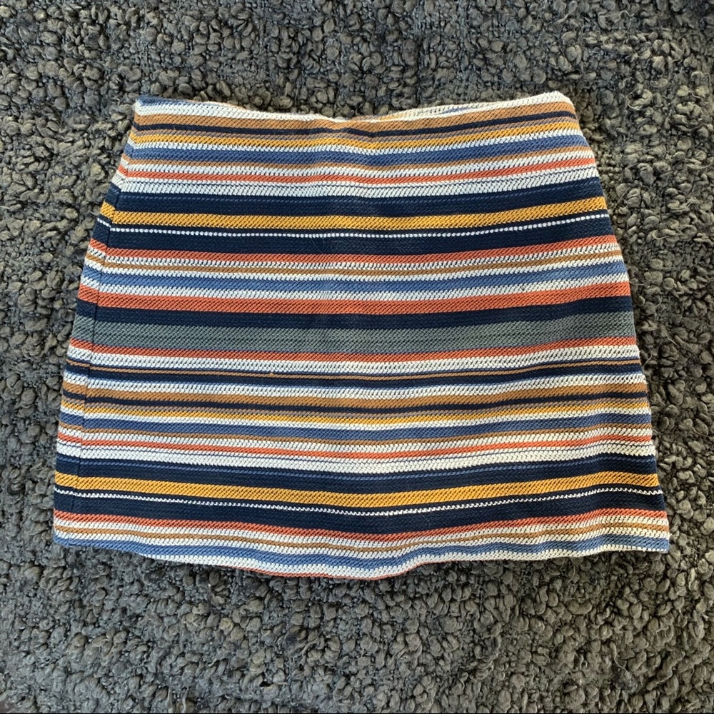 Zara Trafaluc Multi Colored Striped Skort